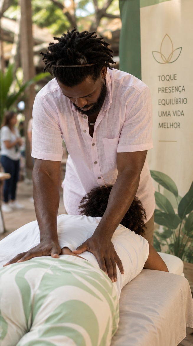 Rodrigo Rosa em atendimento